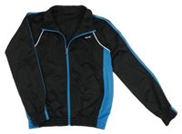 Černo-modrá propínací sportovní mikina s logem lotto