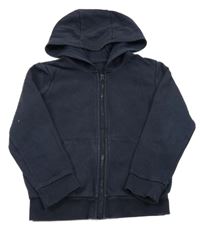 Tmavomodrá propínací mikina s kapucí George