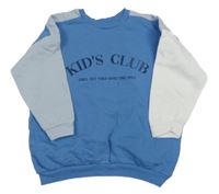 Modro-světlemodro-bílá oversize mikina s nápisy George