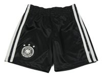 Černo-bílé sportovní fotbalové kraťasy Deutscher Adidas