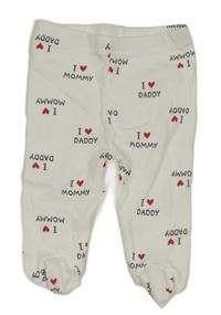 Bílé polodupky s nápisy a srdíčky LC WaIKIKI