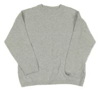 Světlešedý melírovaný svetr ZARA