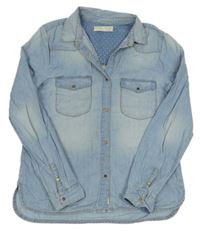 Světlemodrá lehká riflová halenka Zara