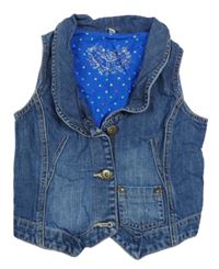 Modrá riflová crop vesta Debenhams
