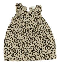 Béžové bavlněné šaty s leopardím vzorem H&M