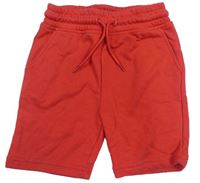 Červené teplákové kraťasy Primark