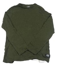 Khaki žebrované triko F&F