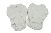 2x bílé zavinovací body - 1x s nápisem H&M