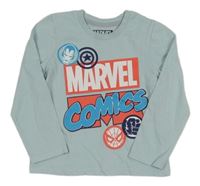 Světlemodré triko s logy Avengers Primark