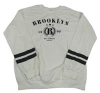 Bílá mikina s nápisem H&M