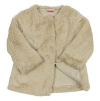 Béžová kožešinová podšitá bunda Next