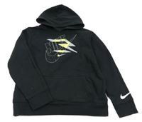 Černá mikina s logem a kapucí Nike