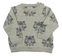 Béžový melírovaný svetr s mývaly Mamas&Papas