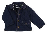 Tmavomodrá prošívaná šusťáková zateplená bunda Joules