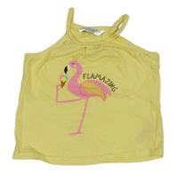 Žlutý top s plameňákem Primark