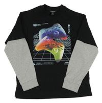 Černo-šedé triko s ovladači Firetrap