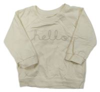 Bílá mikina s nápisem H&M