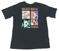 Tmavošedé tričko s Mickeym a kamarády zn. H&M