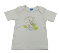 Bílé tričko se zebrou Topolino