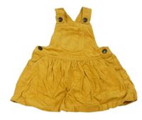 Hořčicové manšestrové laclové šaty zn. Mothercare