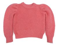 Růžový třpytivý crop svetr Matalan