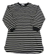 Černo-bílé pruhované teplákové šaty PRIMARK
