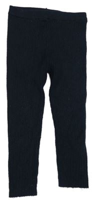 Tmavomodré pletené legíny zn. F&F