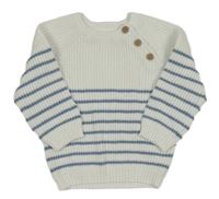 Bílo-modrý pruhovaný svetr Nutmeg