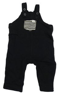 Černé laclové tepláky s kapsou 