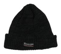 Antracitová pletená podšitá čepice s nášivkou 