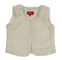 Smetanová semišová zateplená vesta S. Oliver