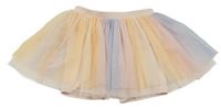 Barevná pastelová tylová sukně s všitými kraťasy