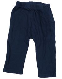 Tmavomodré žebrované legíny F&F