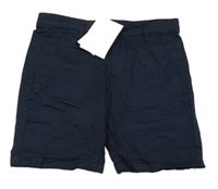 Nové - tmavomodré plátěné chino kraťasy H&M