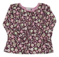 Vínovo-růžová květovaná tunika Next