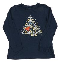 Tmavomodré pyžamové triko s potiskem - Harry Potter