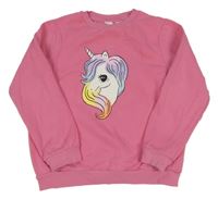 Růžová mikina s jednorožcem H&M