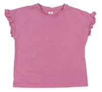 Růžové tričko s volánky V by Very