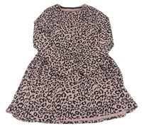 Starorůžové bavlněné šaty s leopardím vzorem George