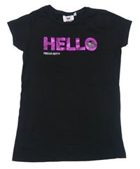 Černé tričko s Hello Kitty Sanrio