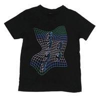 Černé tričko s potiskem Primark