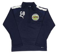 Tmavomodrá sportovní mikina s nášivkou zn. Puma