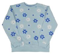Světlemodrá květovaná mikina Primark