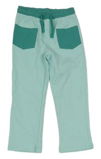 Světlemodro-zelené tepláky 