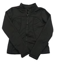 Černá propínací sportovní crop mikina Shein