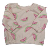 Růžová mikina s melouny Primark