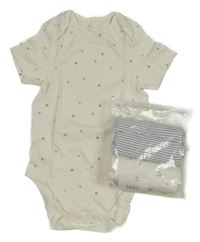 Nové - 3set - 3x Bílo-modré body s tlapkami a pejsky a tlapkami M&S