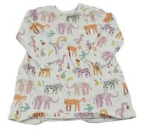 Bílé teplákové šaty se zvířátky George