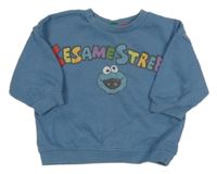 Modrá mikina s nápisem a příšerkami - Sezamova ulice Next