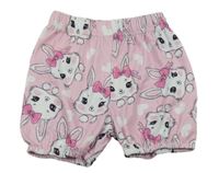 Růžové kraťasy s králíčky 